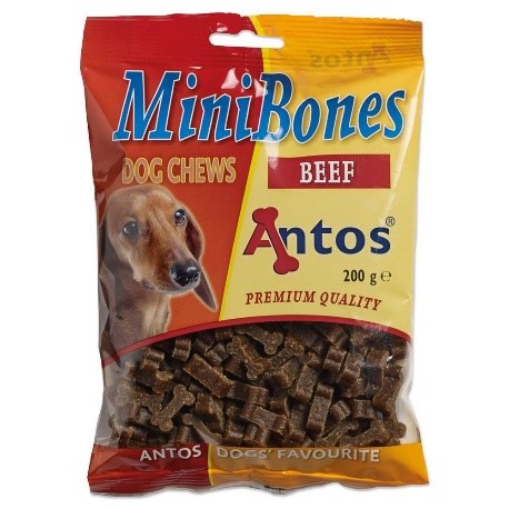 ANTOS Mini Bones Beef Maži Kauliukai Su Jautiena 200g